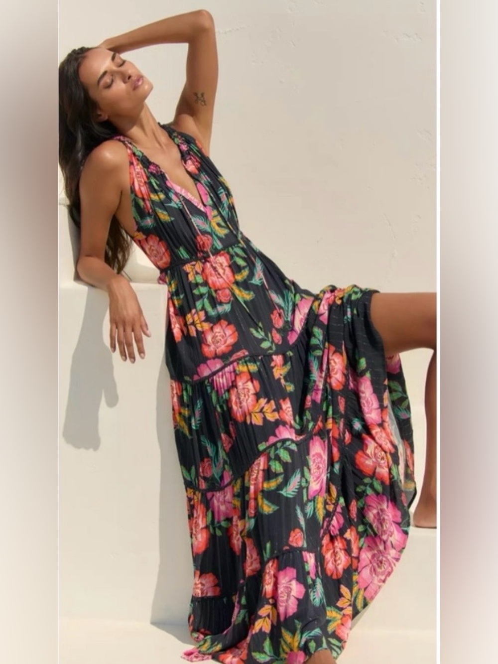PQ Swim x Anthropologie Ruffle Maxi Dress
